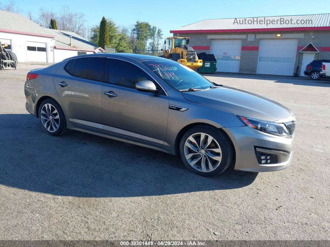 2015 Kia Optima Sxl Turbo Gray vin: 5XXGR4A61FG372842