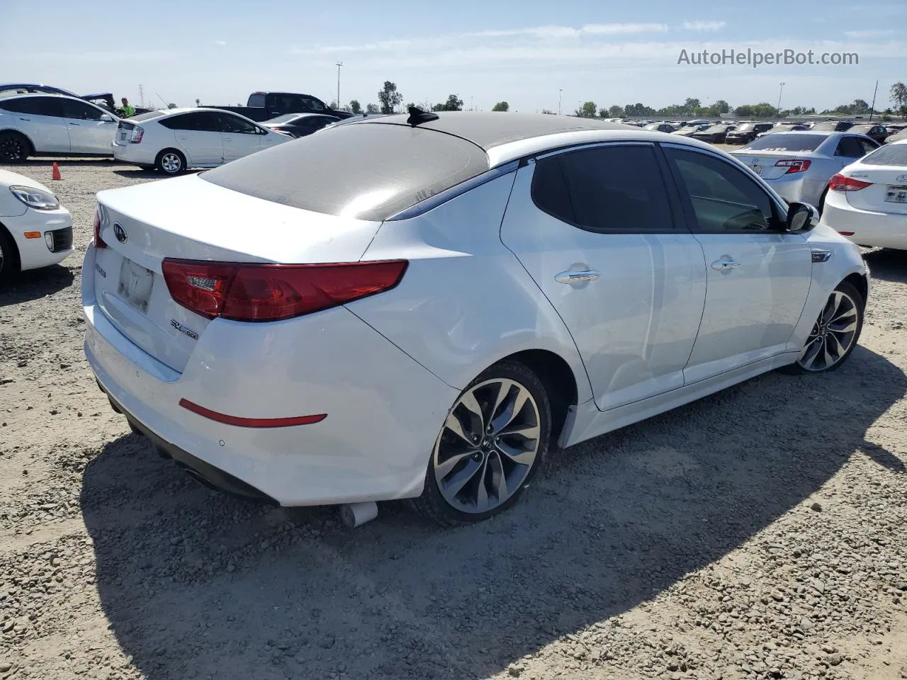 2015 Kia Optima Sx White vin: 5XXGR4A61FG388457