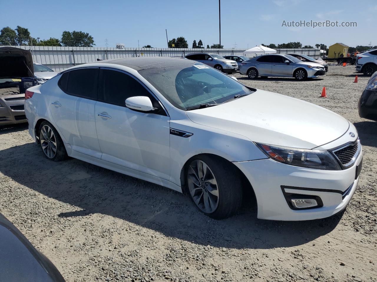 2015 Kia Optima Sx White vin: 5XXGR4A61FG388457