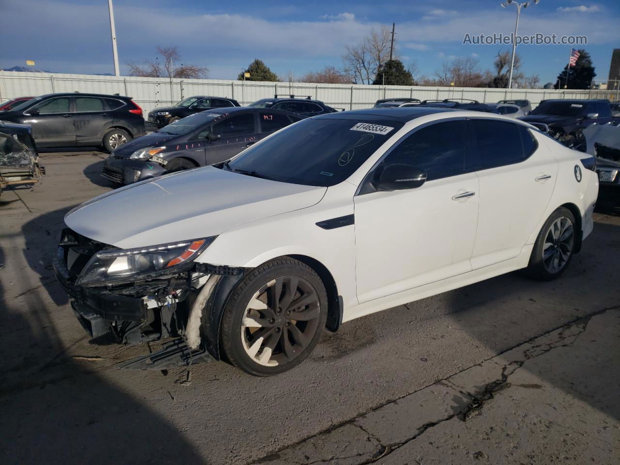 2015 Kia Optima Sx White vin: 5XXGR4A61FG398633