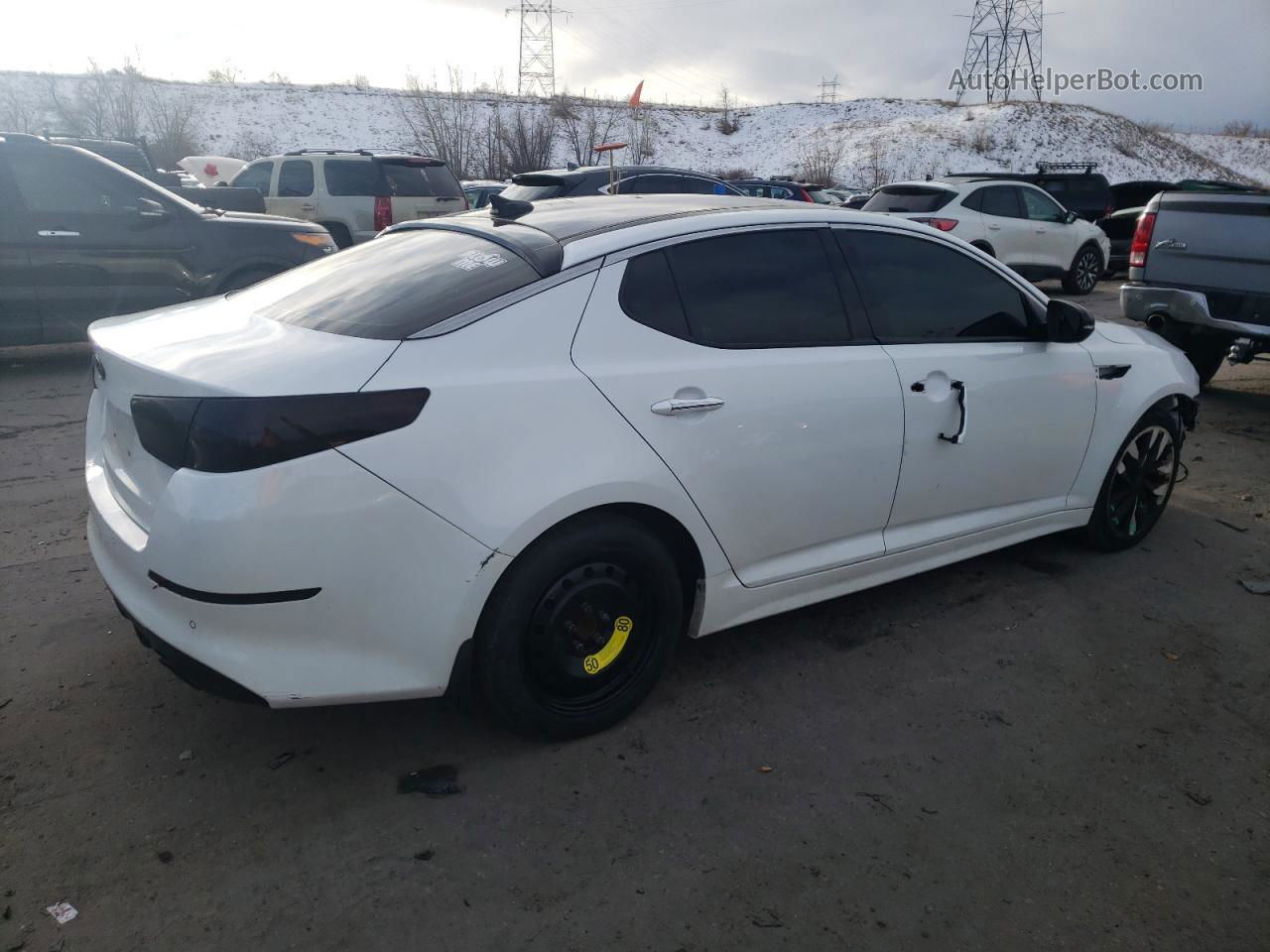 2015 Kia Optima Sx White vin: 5XXGR4A61FG398633