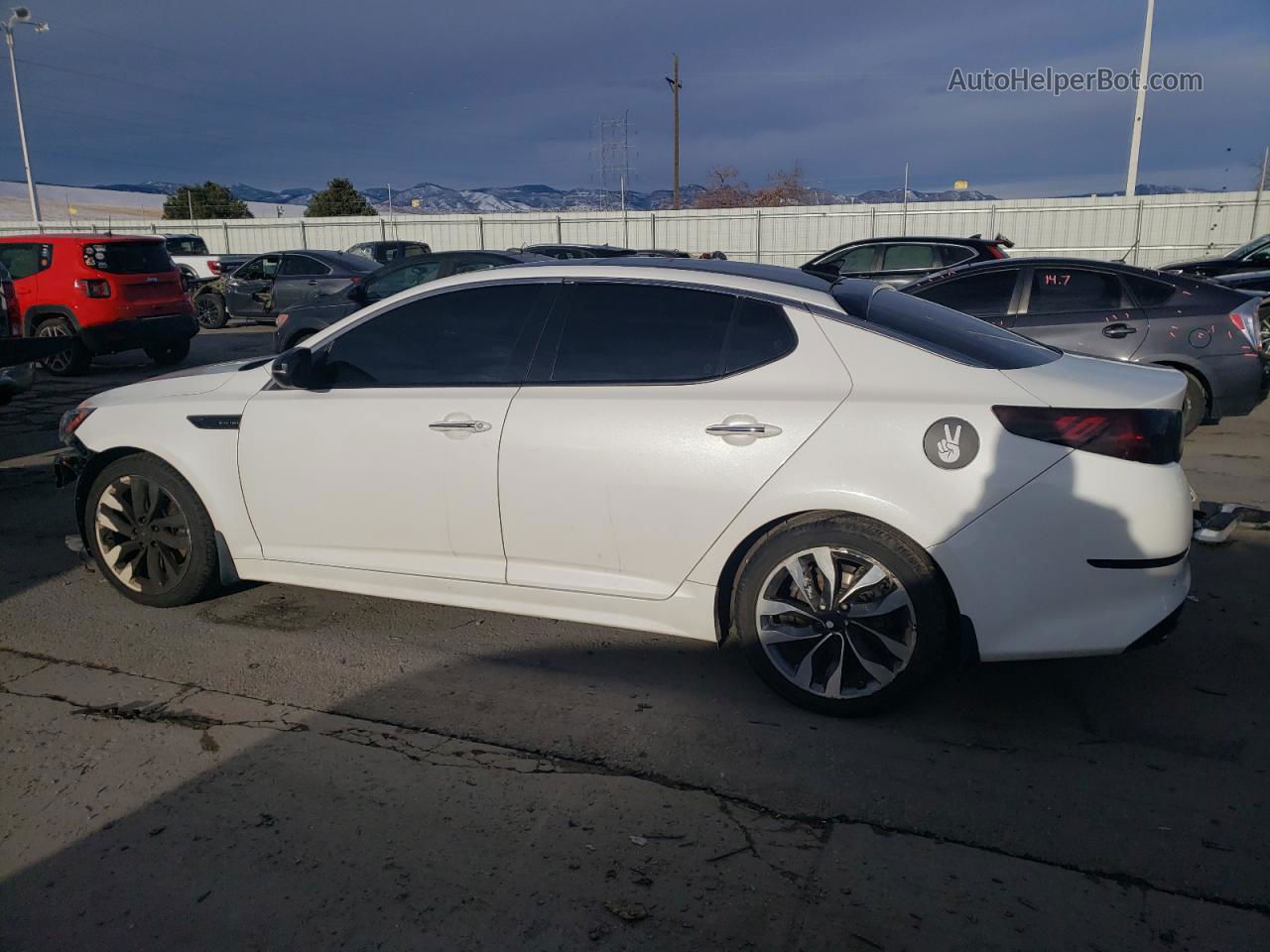 2015 Kia Optima Sx Белый vin: 5XXGR4A61FG398633