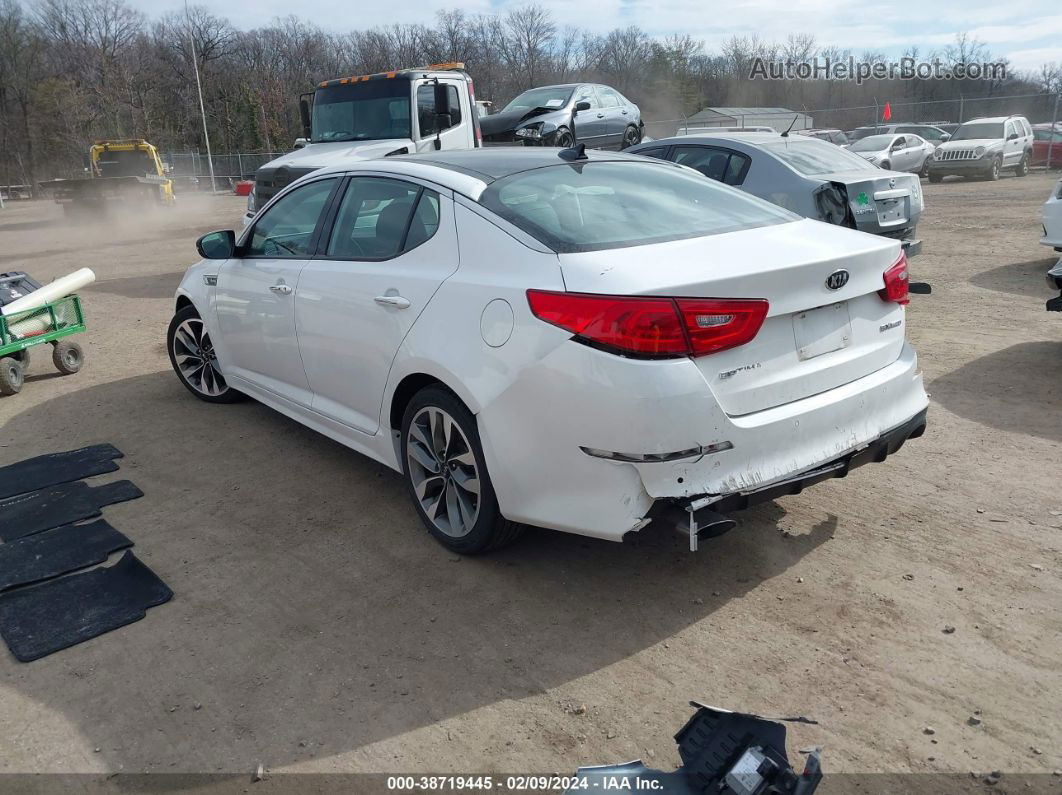 2015 Kia Optima Sx Turbo White vin: 5XXGR4A61FG408285