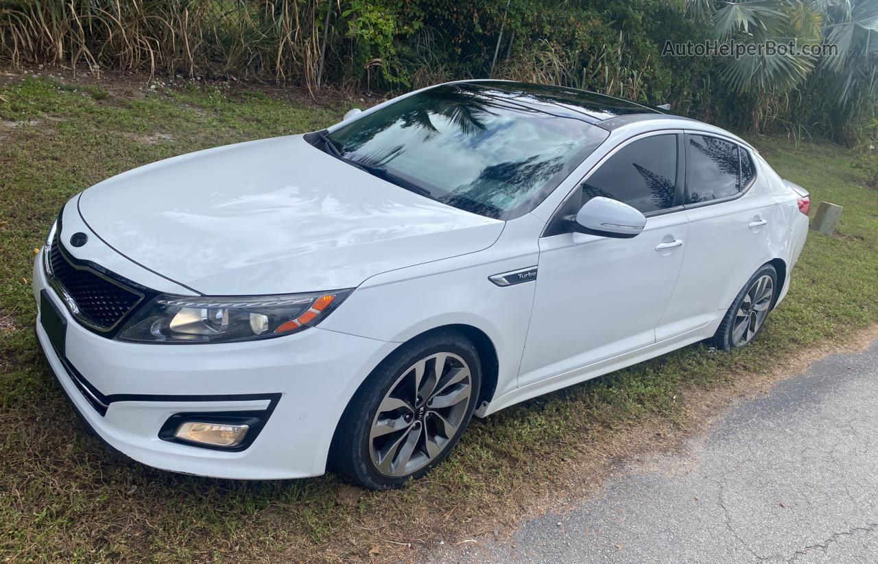 2015 Kia Optima Sx White vin: 5XXGR4A61FG493371