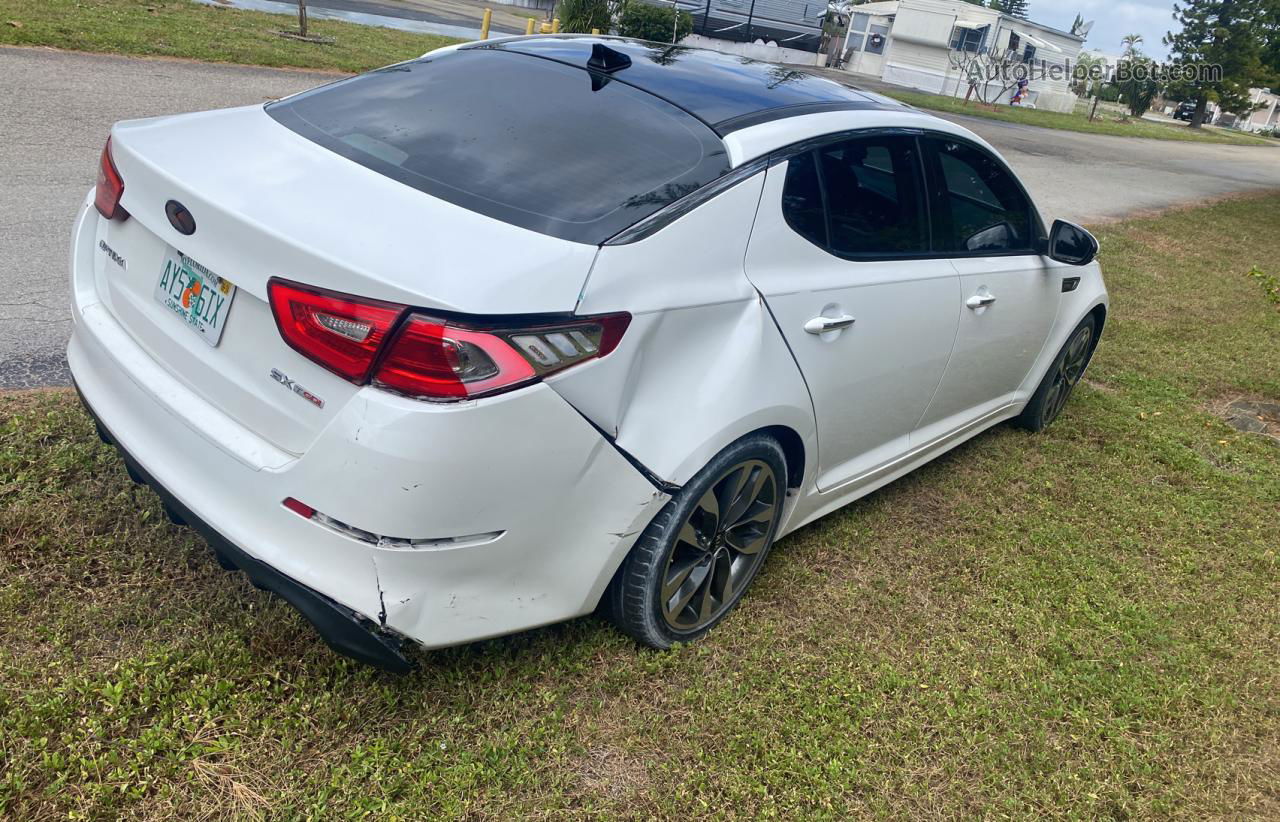 2015 Kia Optima Sx White vin: 5XXGR4A61FG493371