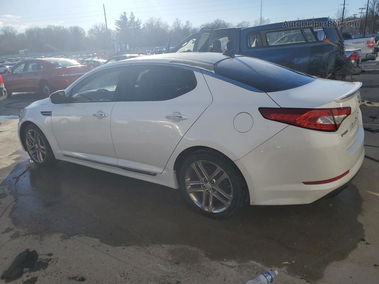 2013 Kia Optima Sx White vin: 5XXGR4A63DG195160