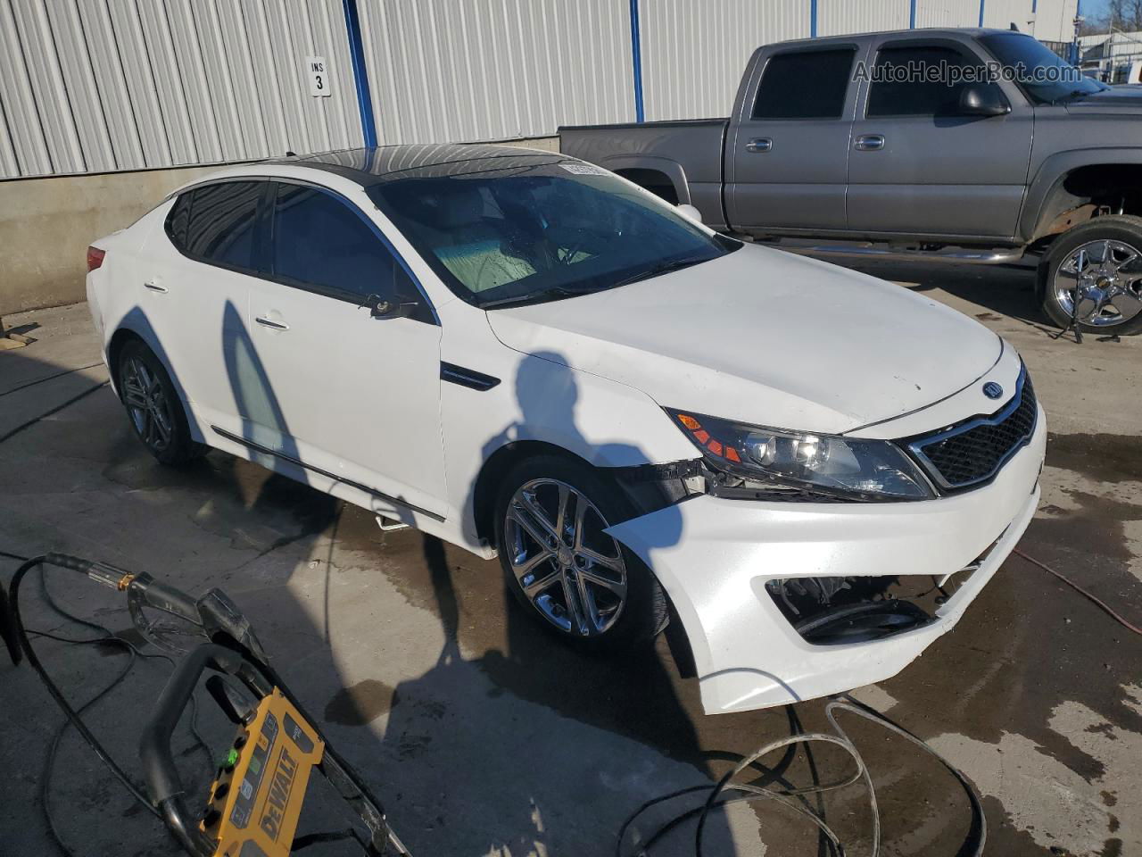 2013 Kia Optima Sx White vin: 5XXGR4A63DG195160