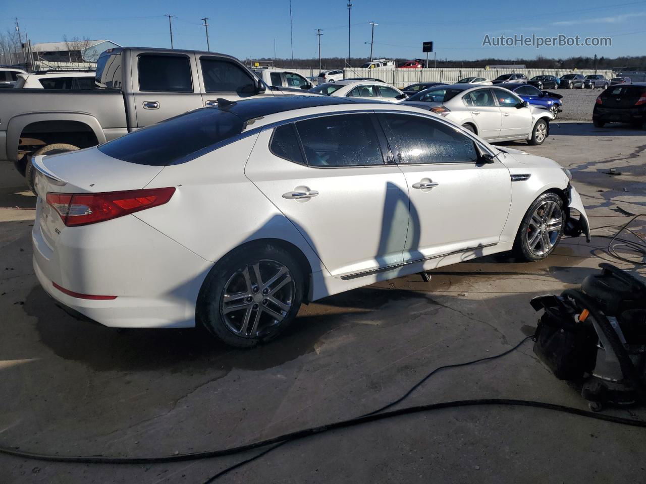 2013 Kia Optima Sx White vin: 5XXGR4A63DG195160