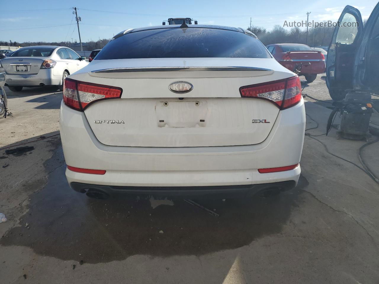 2013 Kia Optima Sx White vin: 5XXGR4A63DG195160