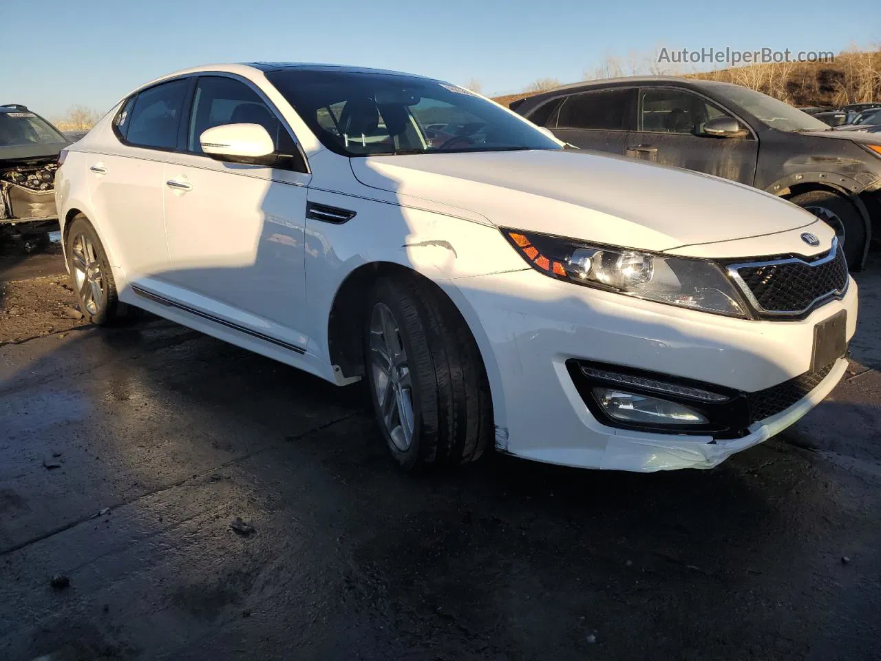 2013 Kia Optima Sx White vin: 5XXGR4A63DG205945