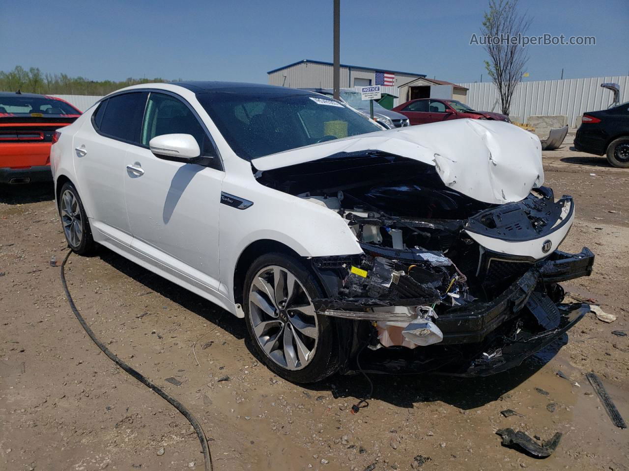 2014 Kia Optima Sx White vin: 5XXGR4A63EG264608