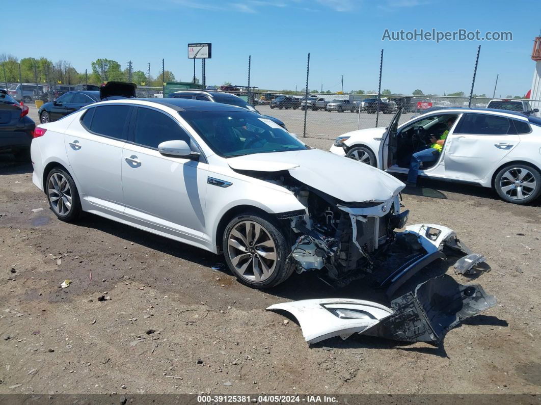 2014 Kia Optima Sx Turbo White vin: 5XXGR4A66EG346462