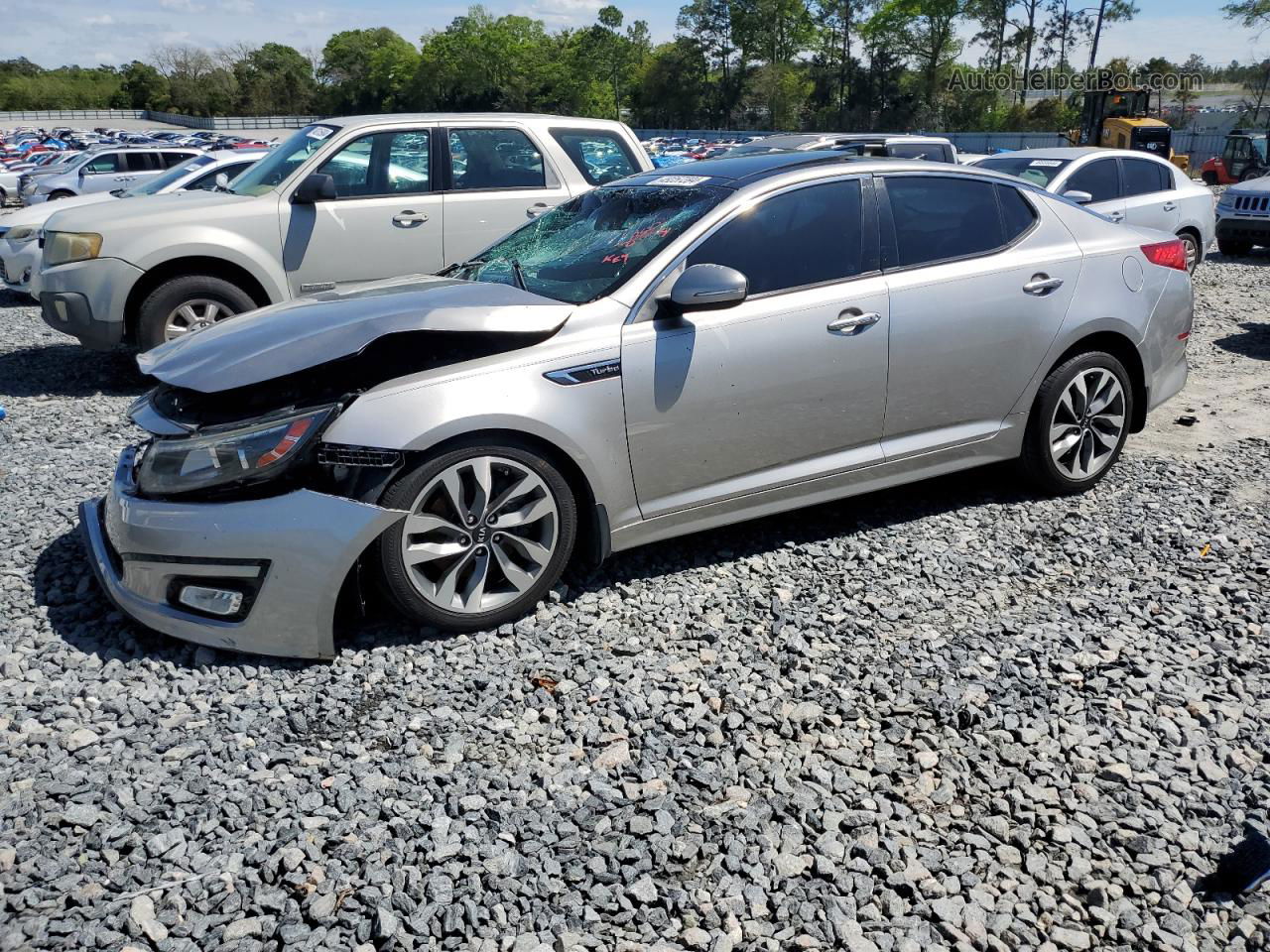 2015 Kia Optima Sx Серебряный vin: 5XXGR4A66FG388728