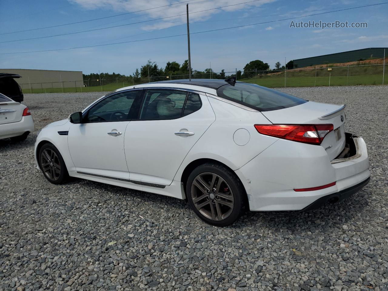 2013 Kia Optima Sx White vin: 5XXGR4A67DG116153