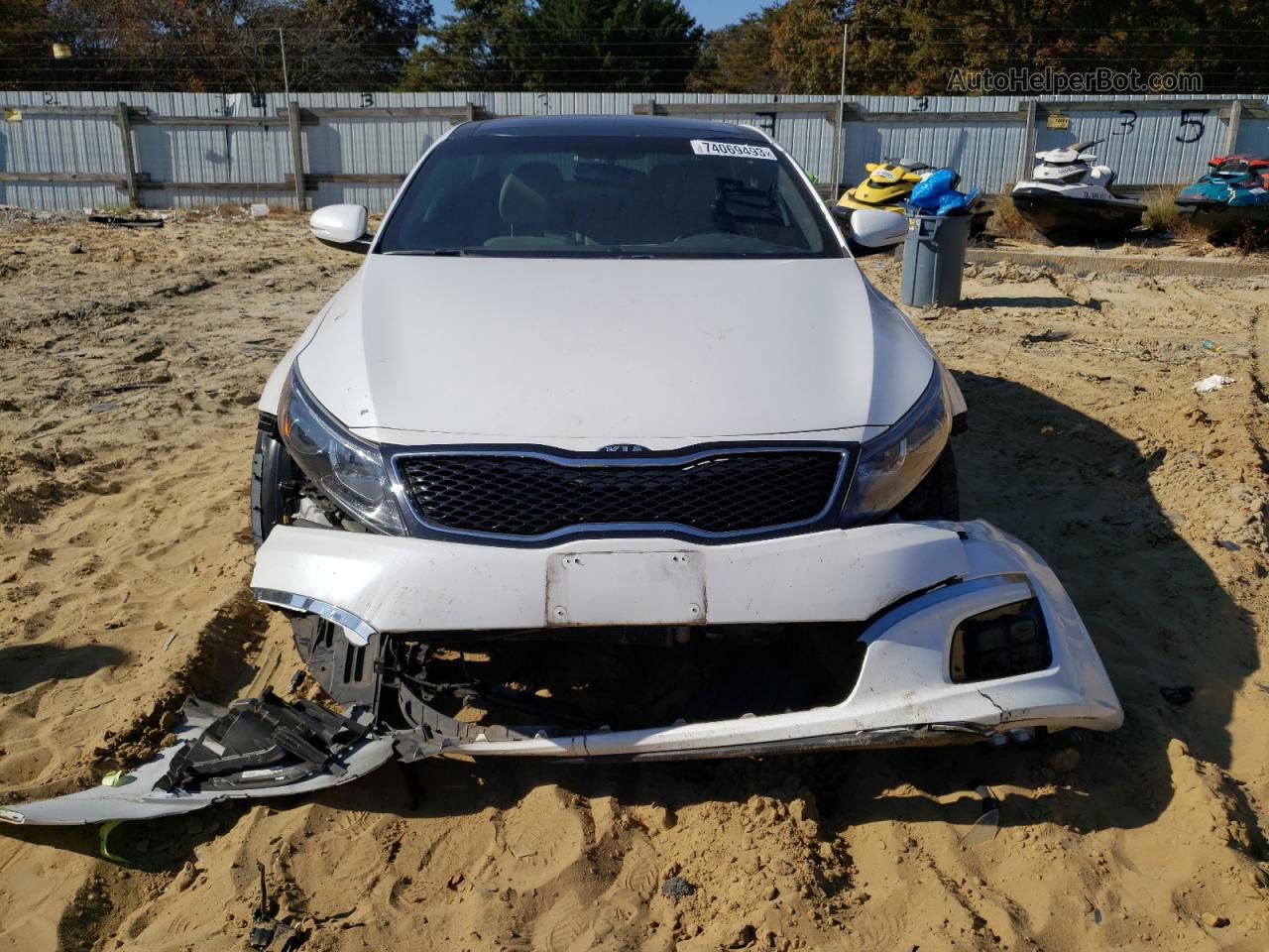 2014 Kia Optima Sx White vin: 5XXGR4A67EG343800