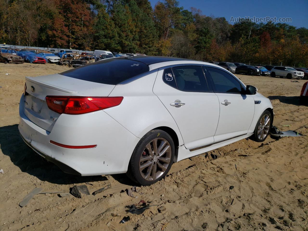 2014 Kia Optima Sx White vin: 5XXGR4A67EG343800