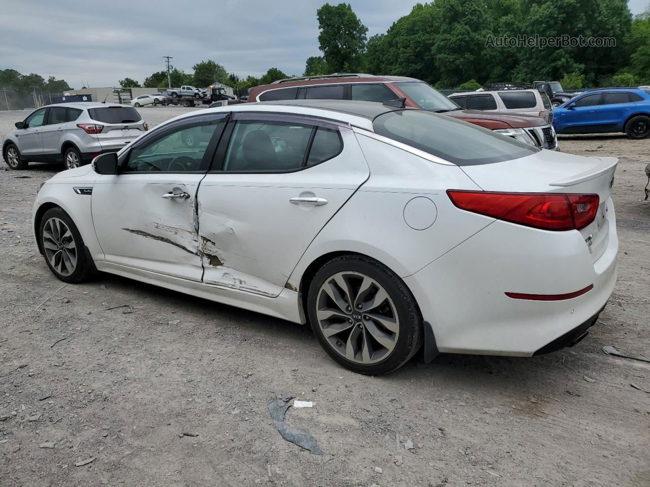 2015 Kia Optima Sx White vin: 5XXGR4A68FG402208