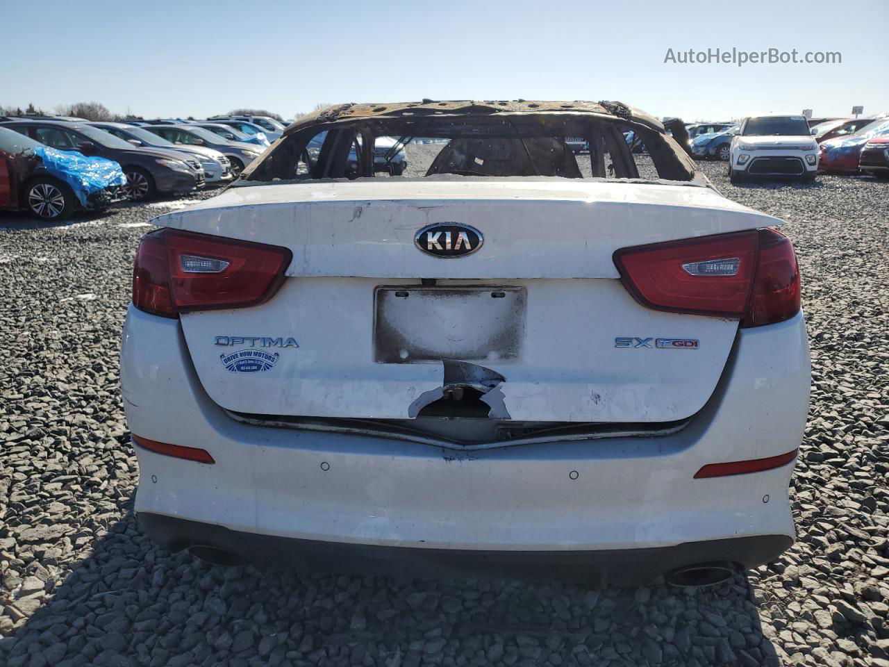 2014 Kia Optima Sx White vin: 5XXGR4A69EG264645