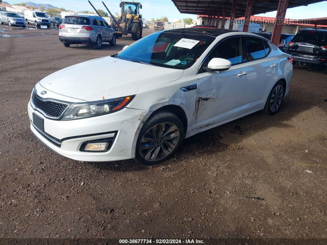 2014 Kia Optima Sx Turbo White vin: 5XXGR4A69EG269179