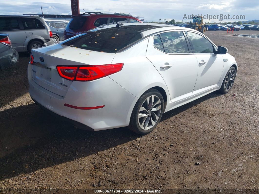 2014 Kia Optima Sx Turbo White vin: 5XXGR4A69EG269179