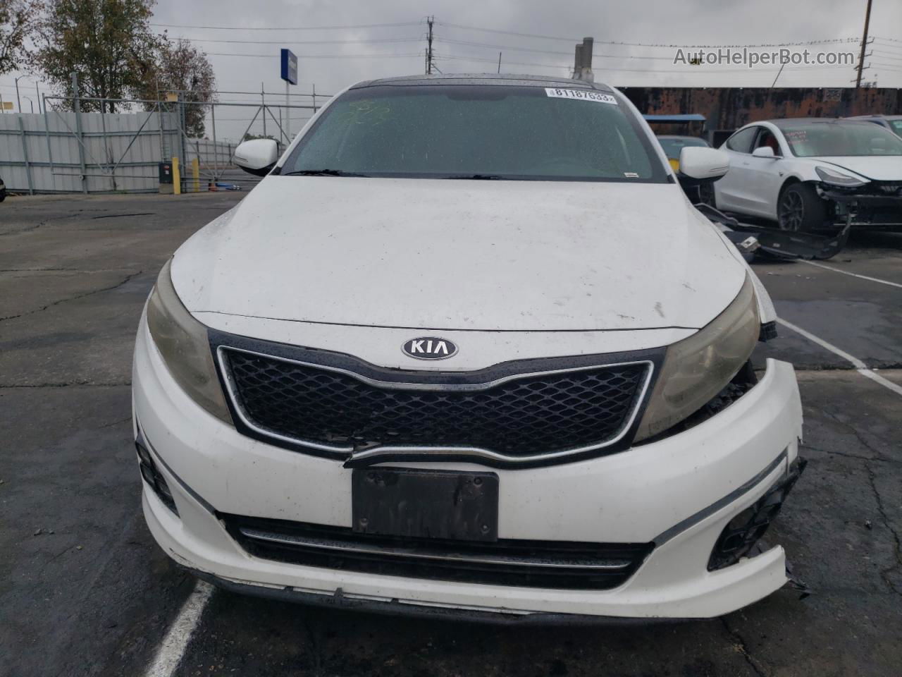 2014 Kia Optima Sx White vin: 5XXGR4A69EG276410