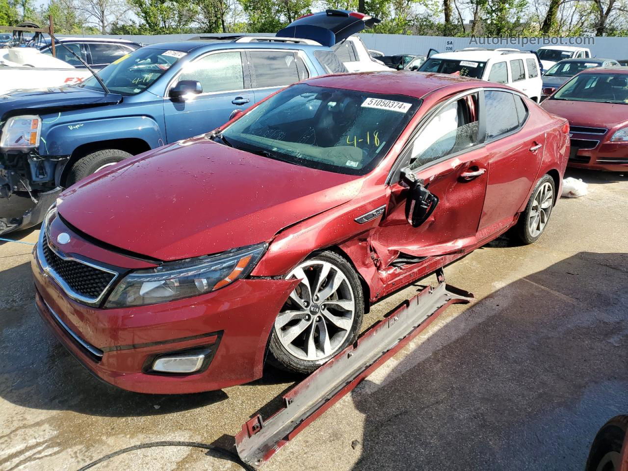 2014 Kia Optima Sx Red vin: 5XXGR4A69EG330062