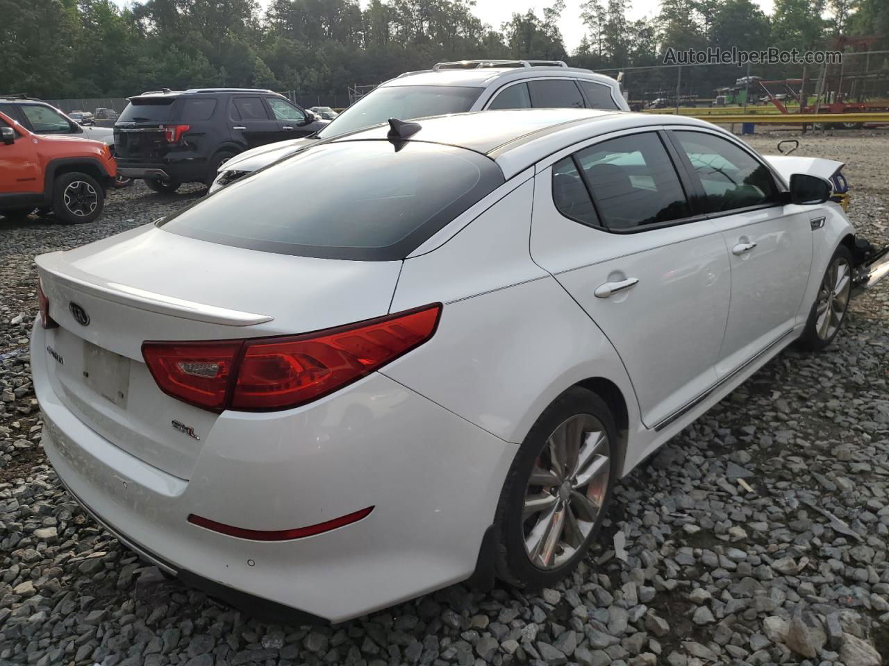 2015 Kia Optima Sx White vin: 5XXGR4A69FG388299