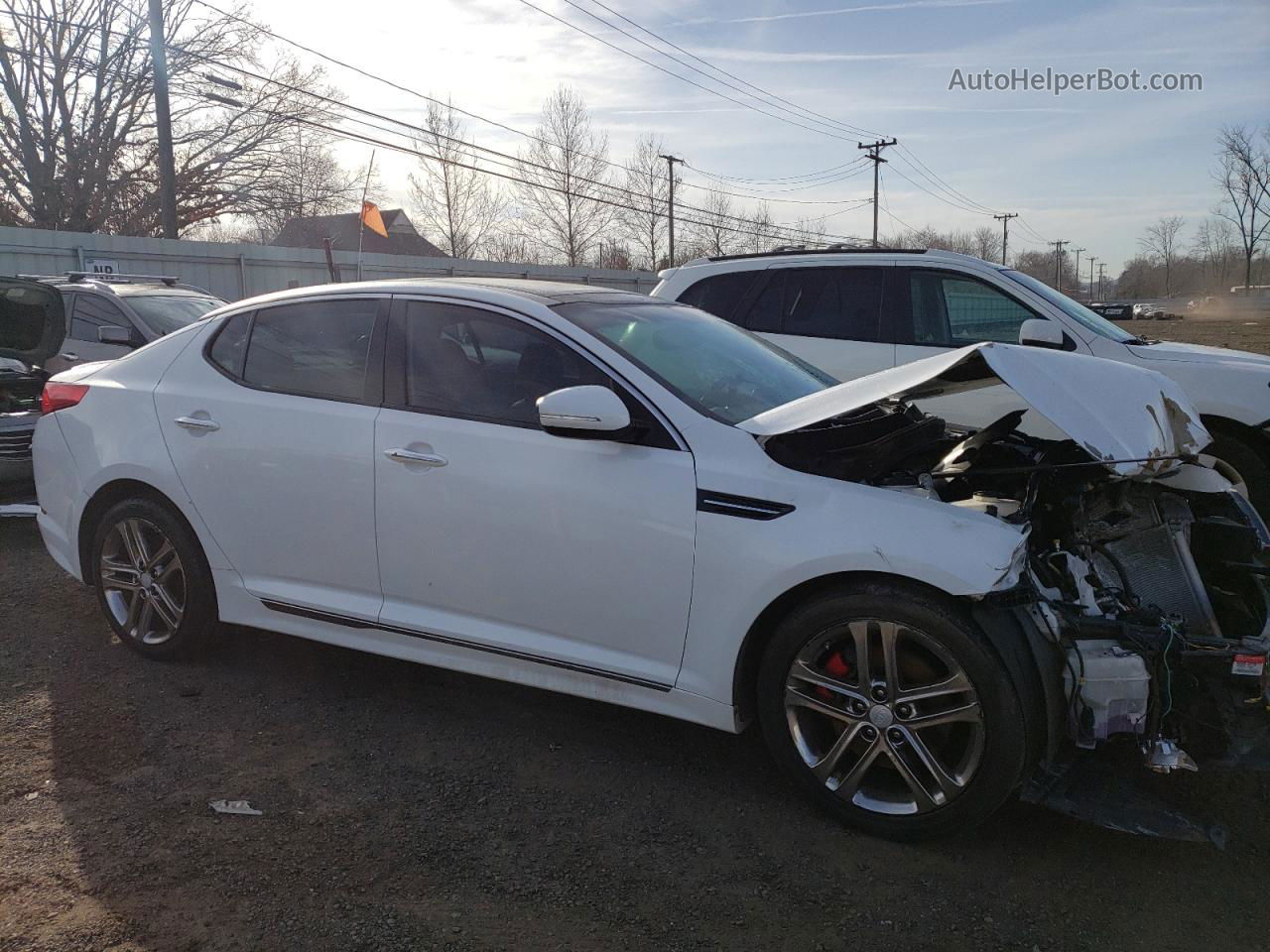 2013 Kia Optima Sx White vin: 5XXGR4A6XDG176878