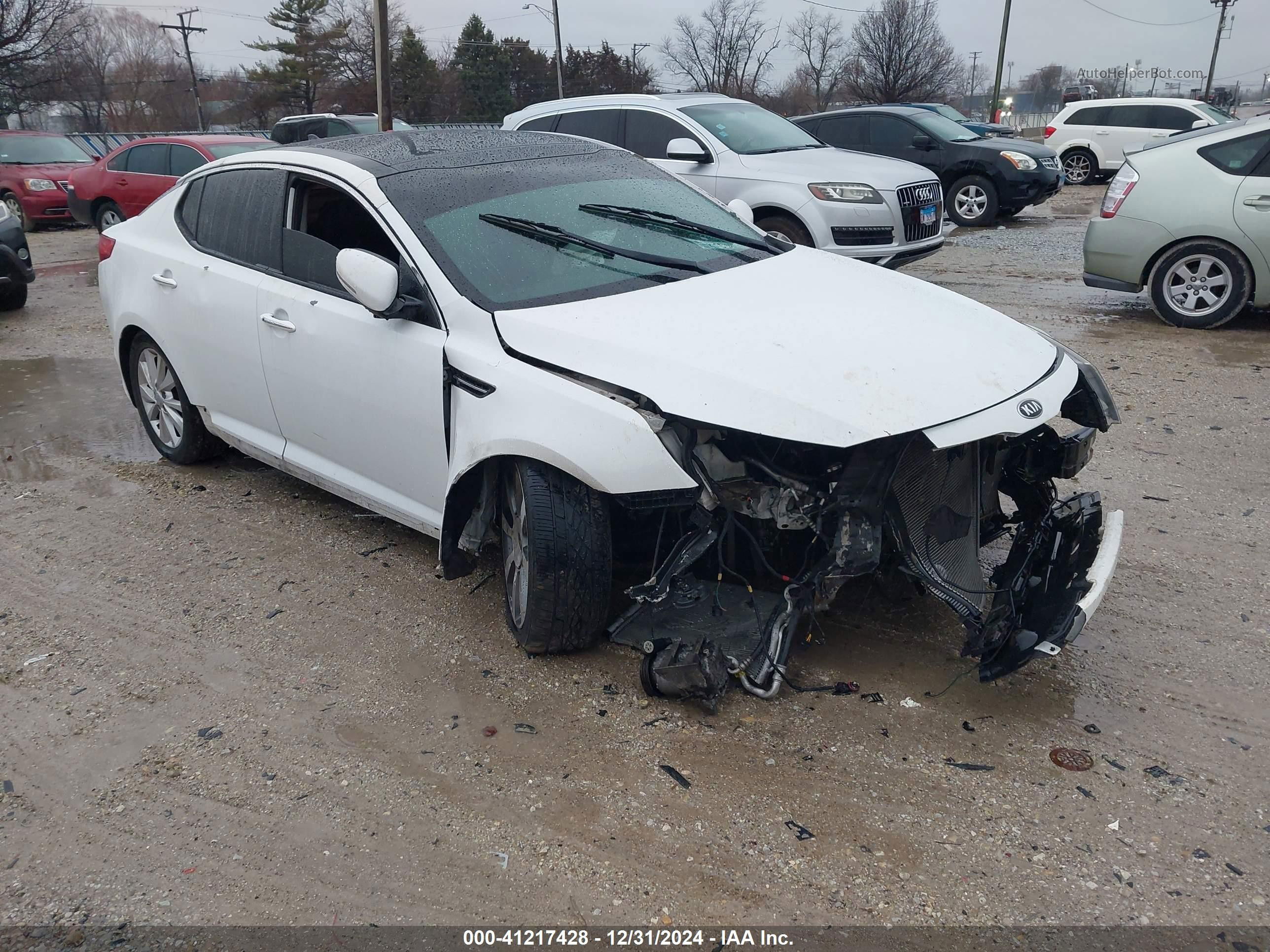 2013 Kia Optima Sx White vin: 5XXGR4A6XDG243284