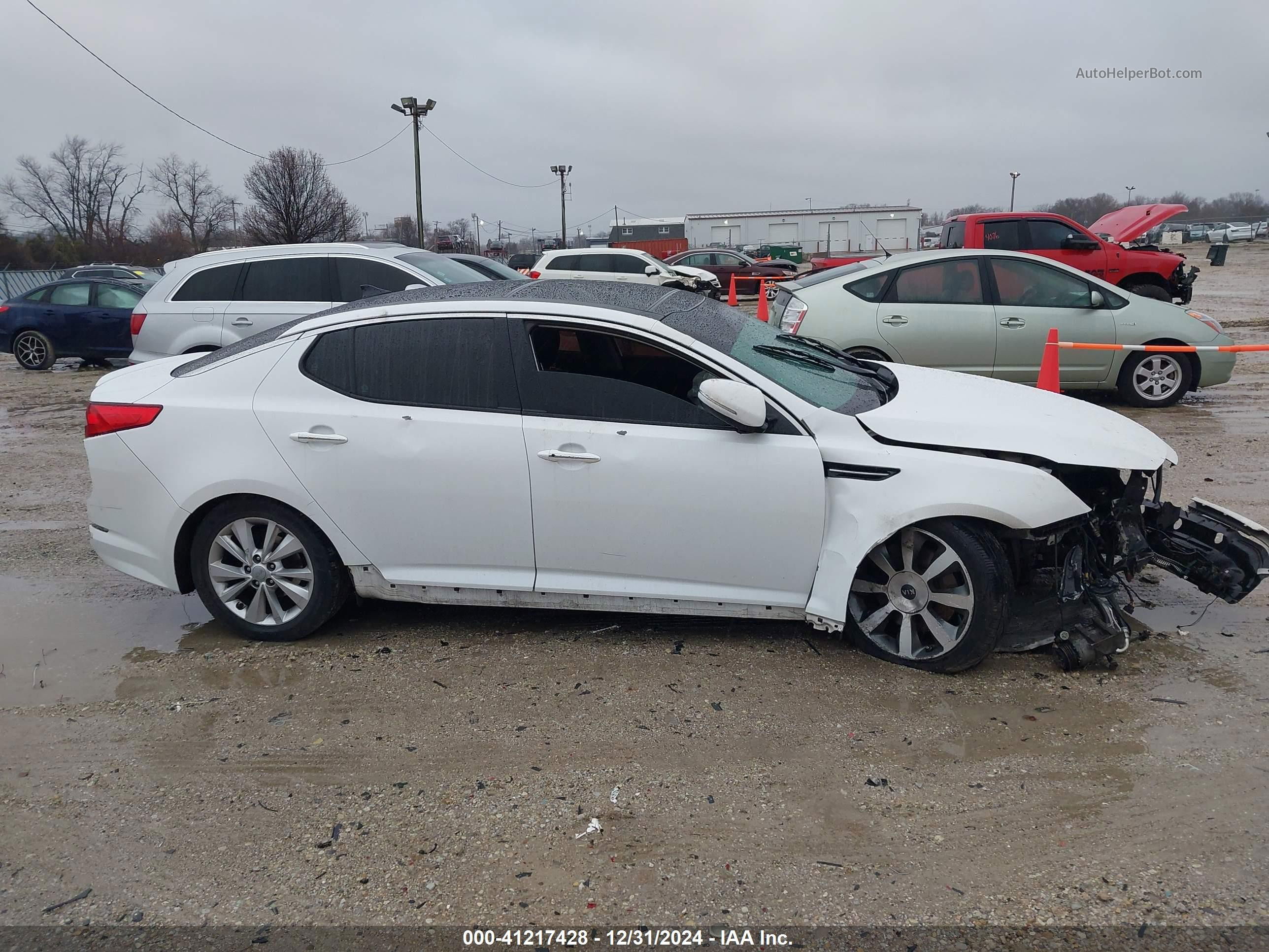 2013 Kia Optima Sx White vin: 5XXGR4A6XDG243284