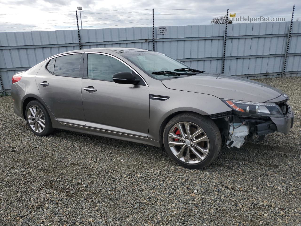 2014 Kia Optima Sx Gray vin: 5XXGR4A6XEG349428