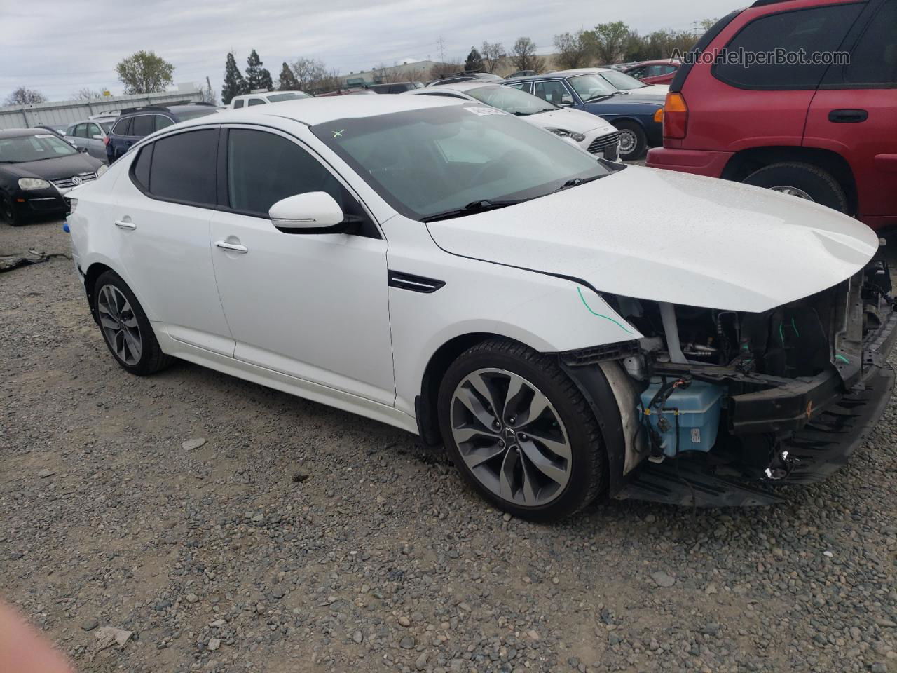 2014 Kia Optima Sx White vin: 5XXGR4A78EG269747