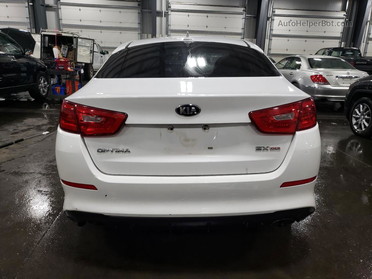 2015 Kia Optima Sx White vin: 5XXGR4A7XFG484029