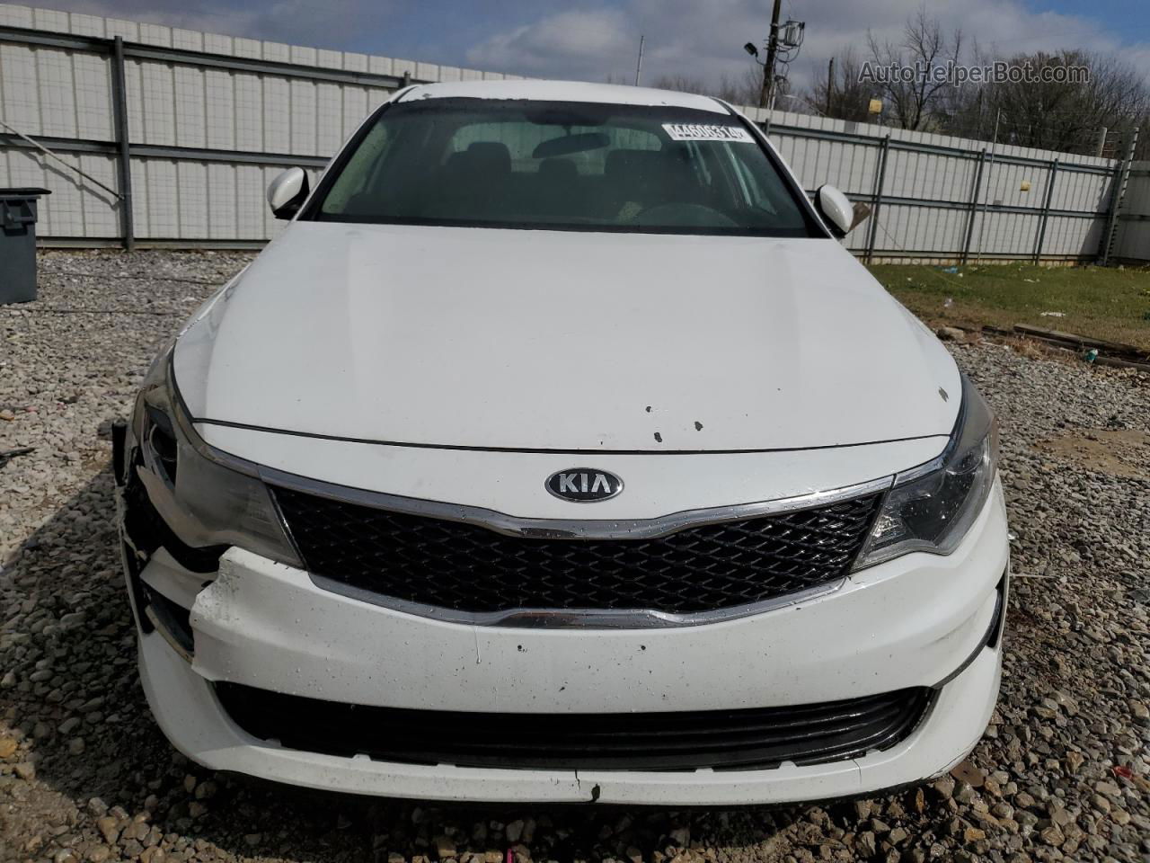 2016 Kia Optima Lx White vin: 5XXGT4L12GG030773