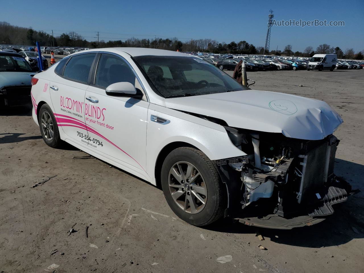 2016 Kia Optima Lx White vin: 5XXGT4L16GG080849