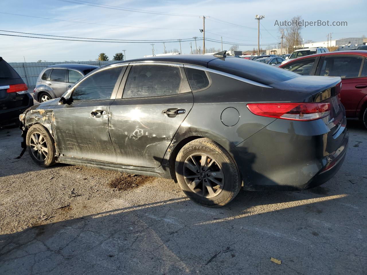 2016 Kia Optima Lx Серый vin: 5XXGT4L30GG028053