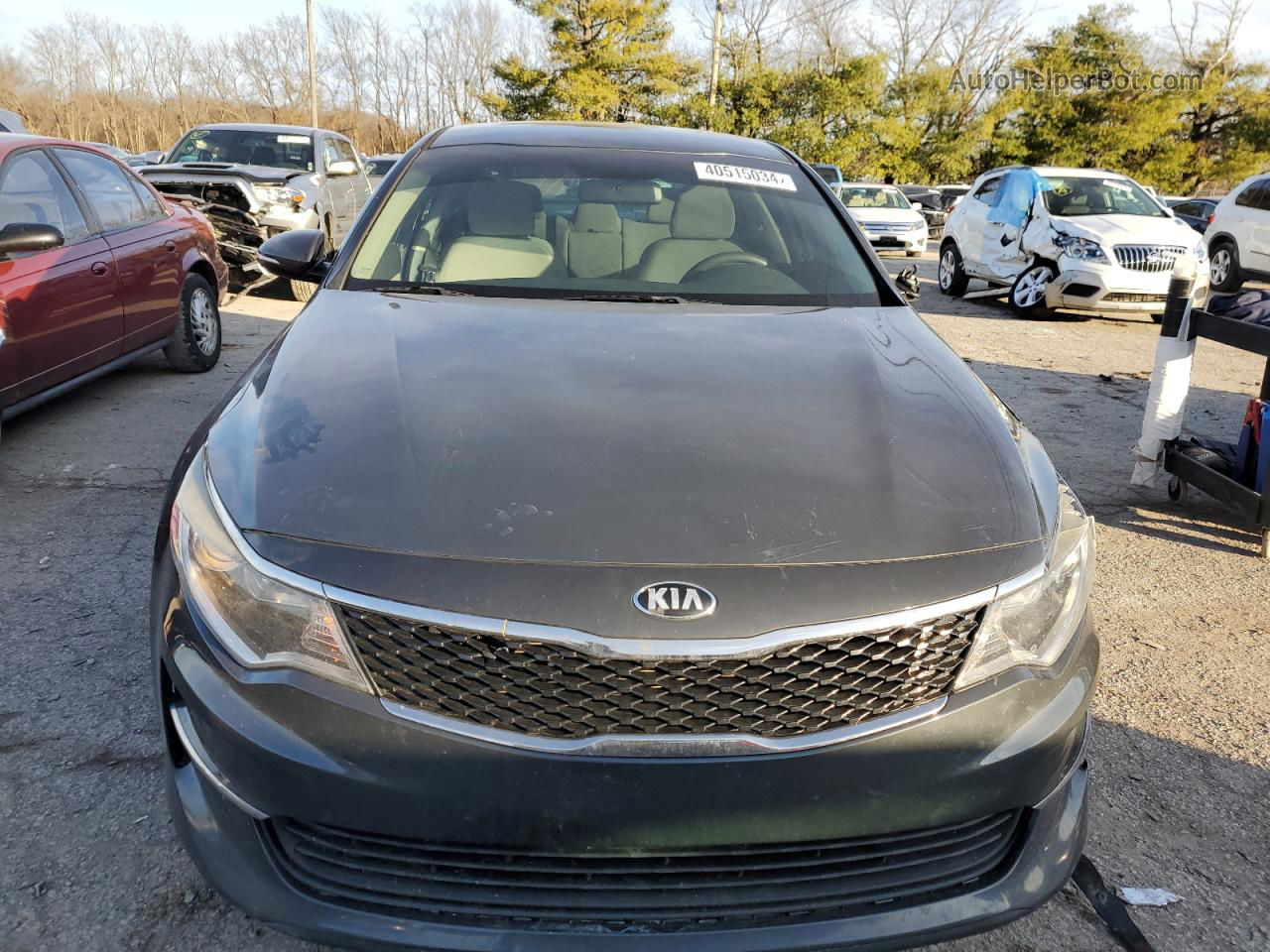 2016 Kia Optima Lx Gray vin: 5XXGT4L30GG028053