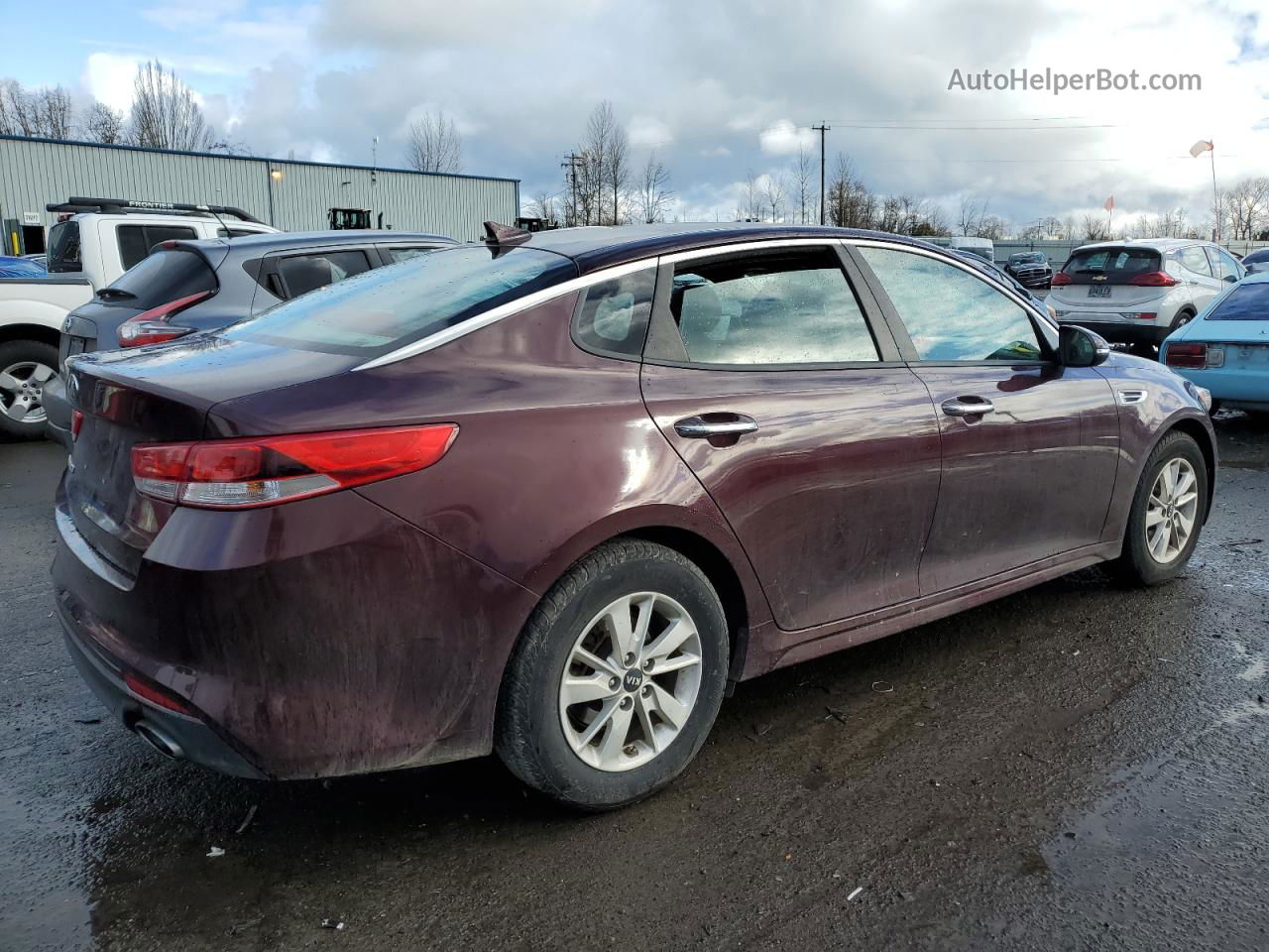 2016 Kia Optima Lx Maroon vin: 5XXGT4L30GG028554