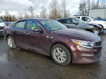 2016 Kia Optima Lx Maroon vin: 5XXGT4L30GG028554