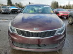 2016 Kia Optima Lx Maroon vin: 5XXGT4L30GG028554