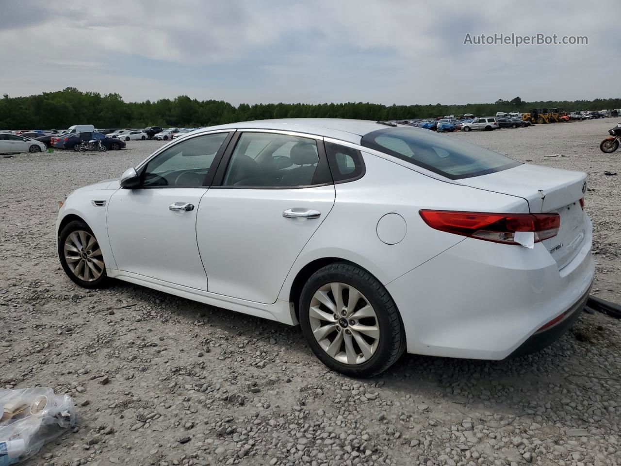 2016 Kia Optima Lx White vin: 5XXGT4L30GG036783