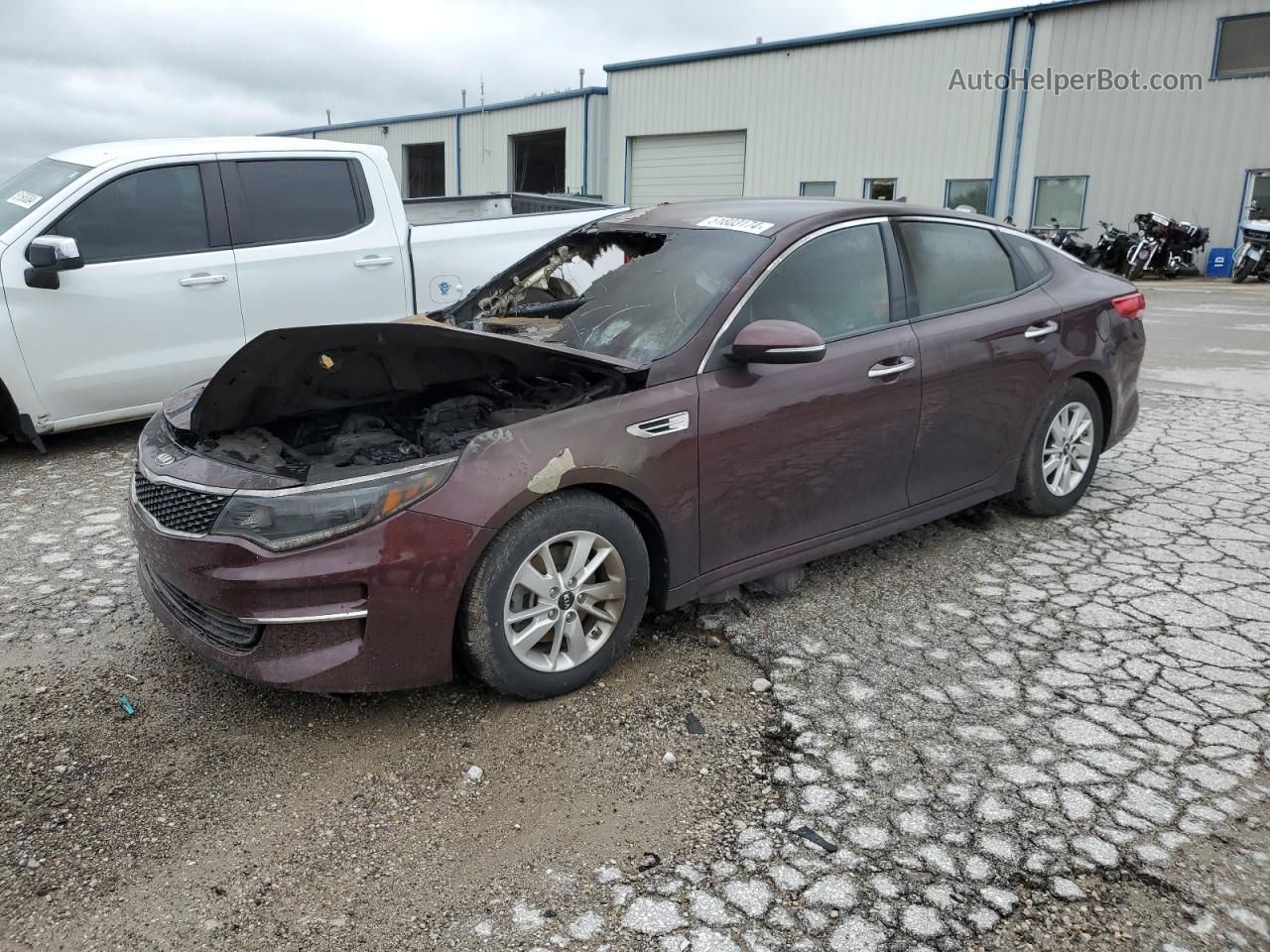 2017 Kia Optima Lx Burgundy vin: 5XXGT4L30HG155662