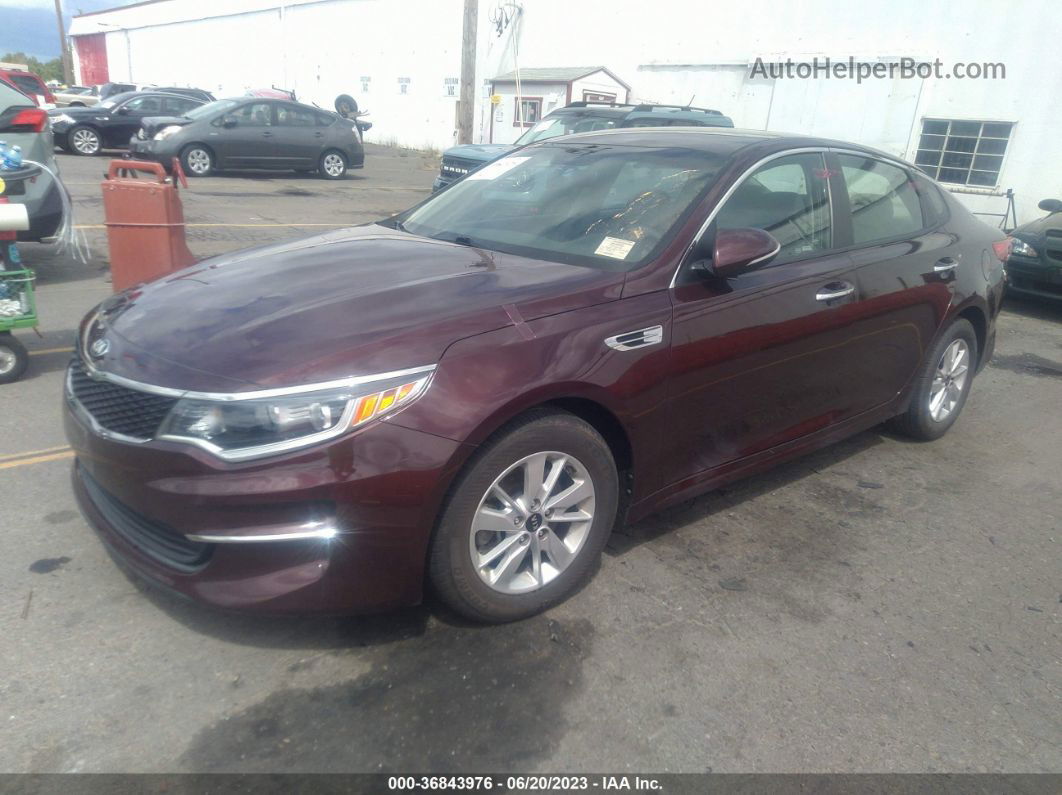 2017 Kia Optima Lx Burgundy vin: 5XXGT4L30HG163809