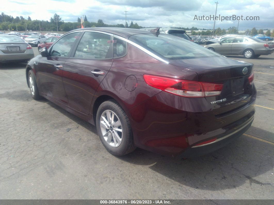 2017 Kia Optima Lx Бордовый vin: 5XXGT4L30HG163809