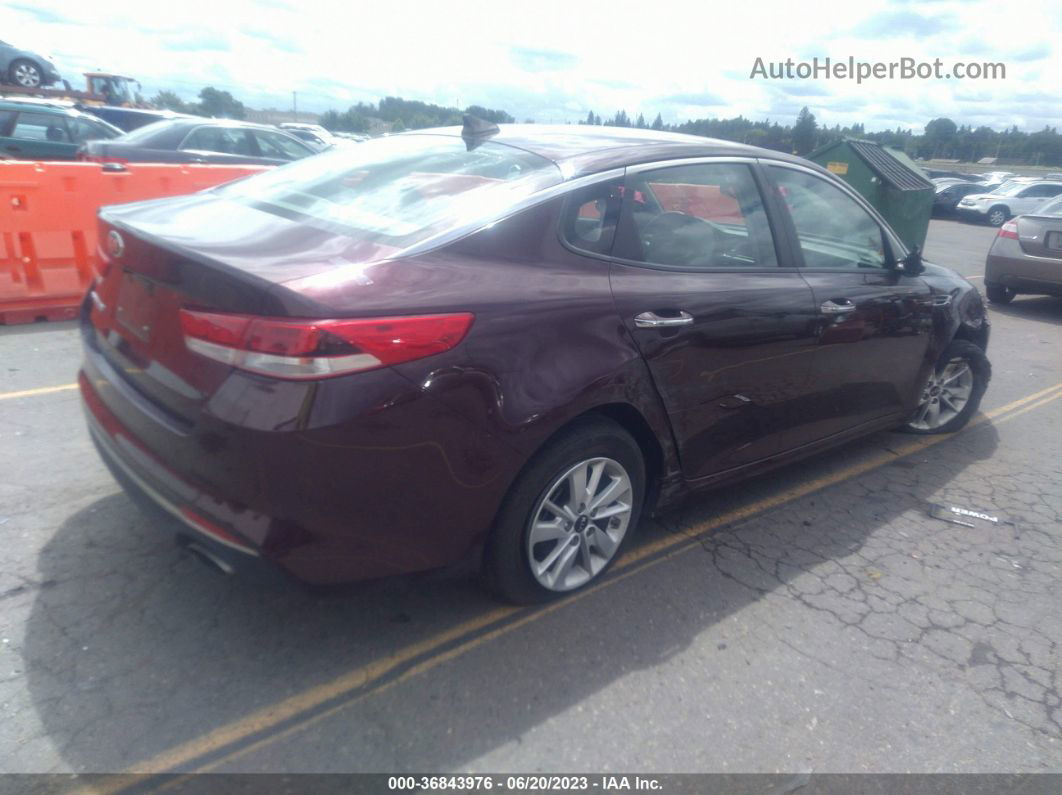 2017 Kia Optima Lx Burgundy vin: 5XXGT4L30HG163809