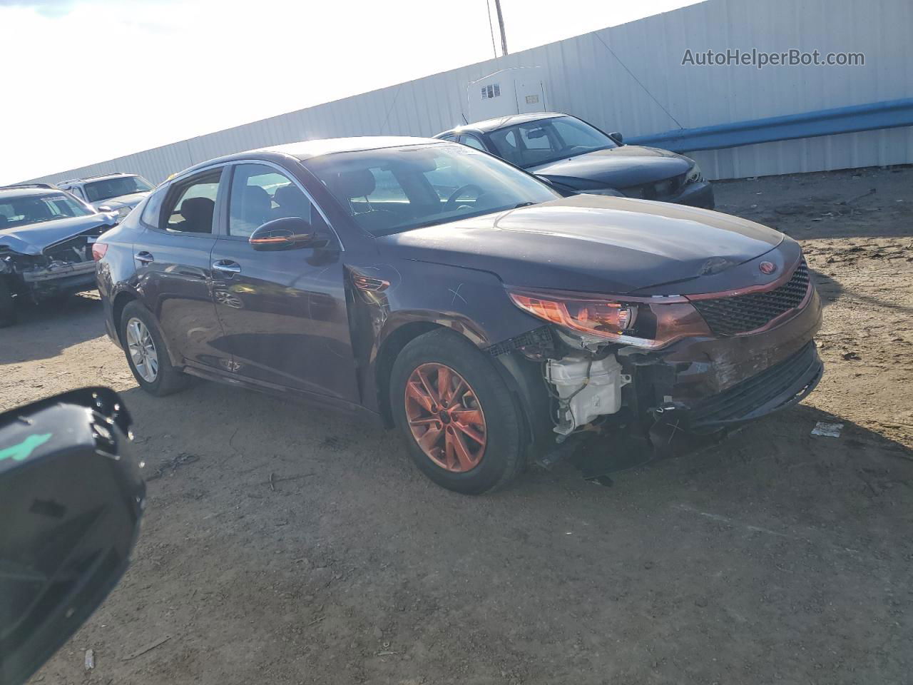 2018 Kia Optima Lx Maroon vin: 5XXGT4L30JG188697