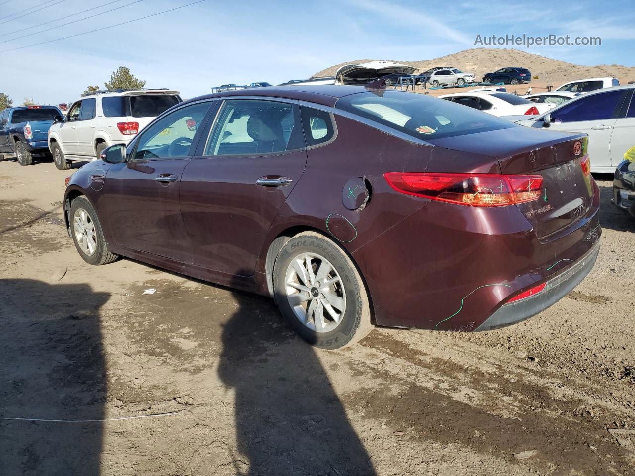 2018 Kia Optima Lx Maroon vin: 5XXGT4L30JG188697