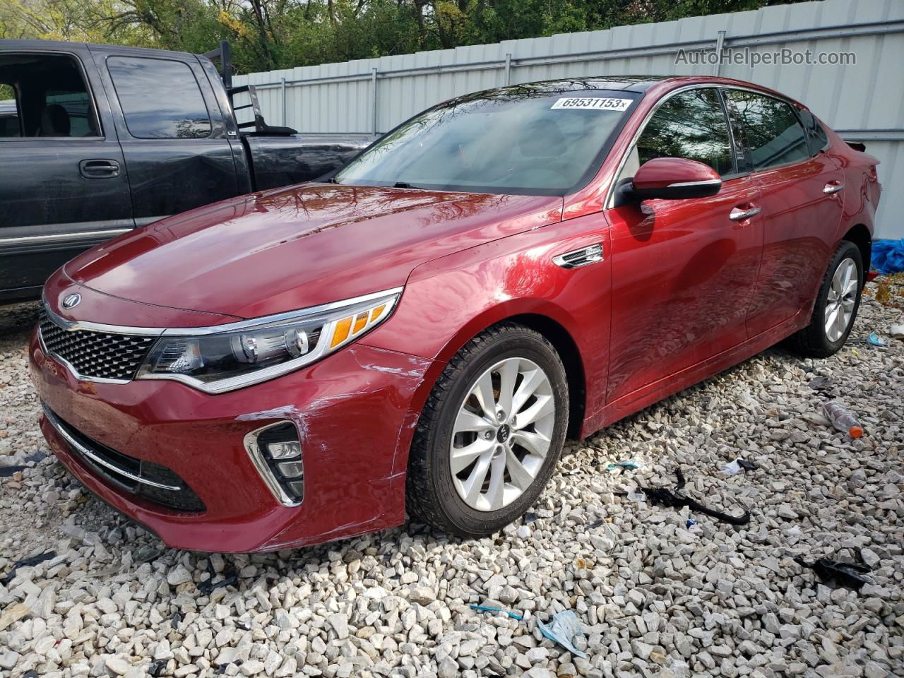 2018 Kia Optima Lx Red vin: 5XXGT4L30JG190014