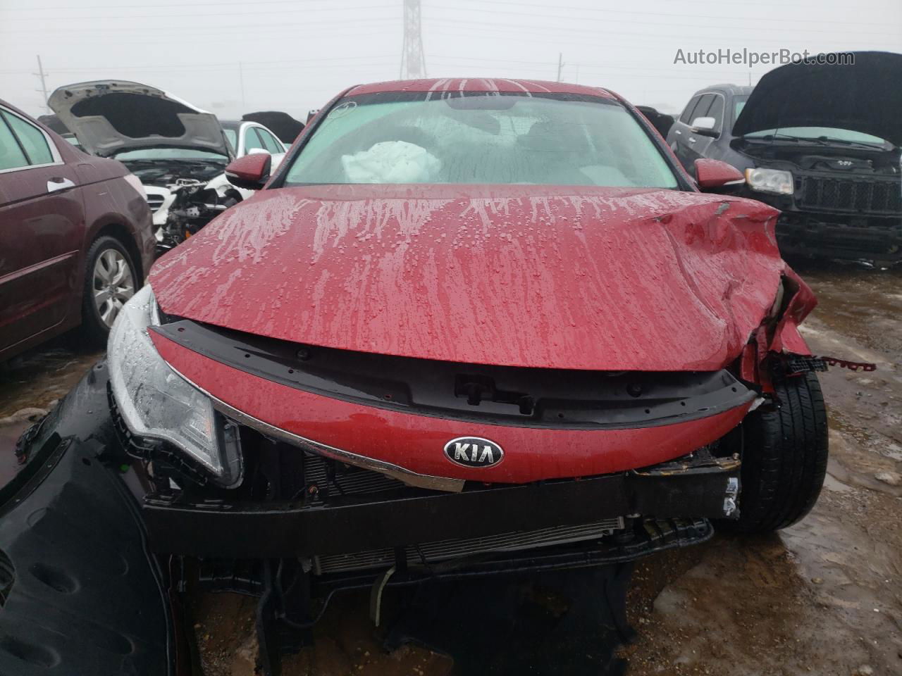 2018 Kia Optima Lx Red vin: 5XXGT4L30JG202033