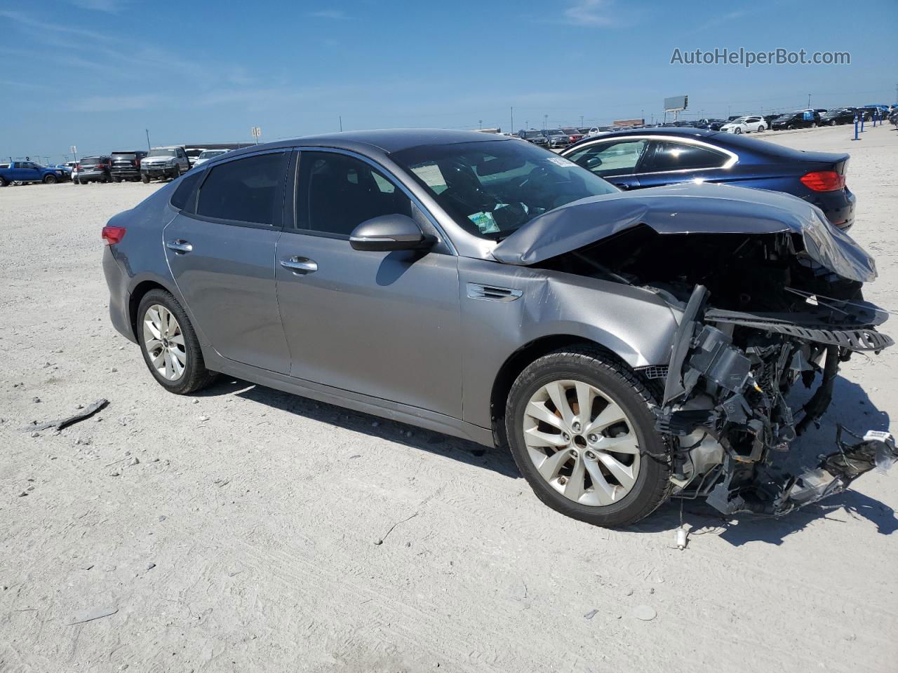 2016 Kia Optima Lx Gray vin: 5XXGT4L31GG007955